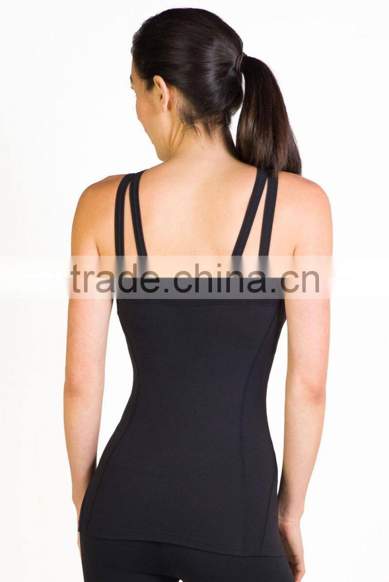 Custom high quality one size fits all tank tops grace caged halter