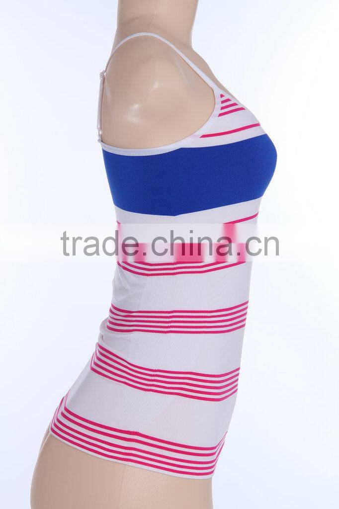 seamless polyamide and spandex lace bottom bulk women tank top