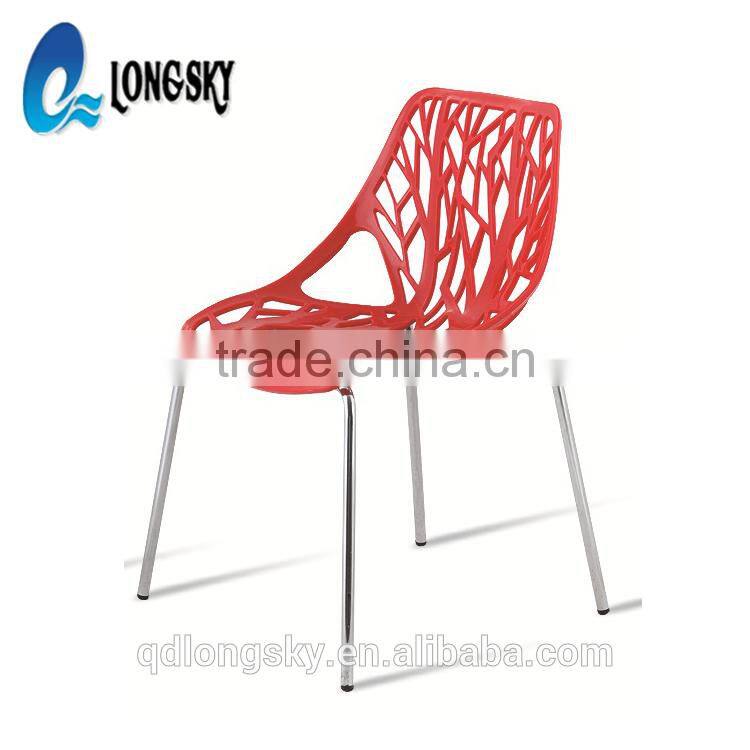 LS-4009 Wholesale Modern Cheap Colorful Stacking plastic Dining Chair For Dining Room Furniture