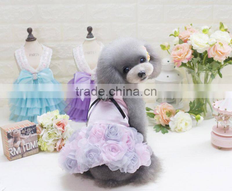R1945H Latest Pet Dress Design,Pet Dog Clothes With Bow-Knot