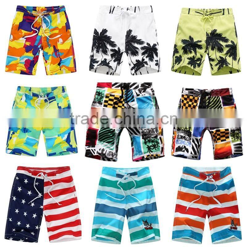 Boys summer quick dry beachwear family full printed shorts/bottoms