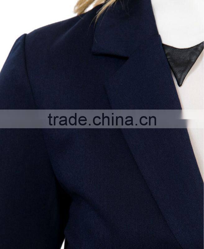 Ruched 3/4 Sleeve Blazer