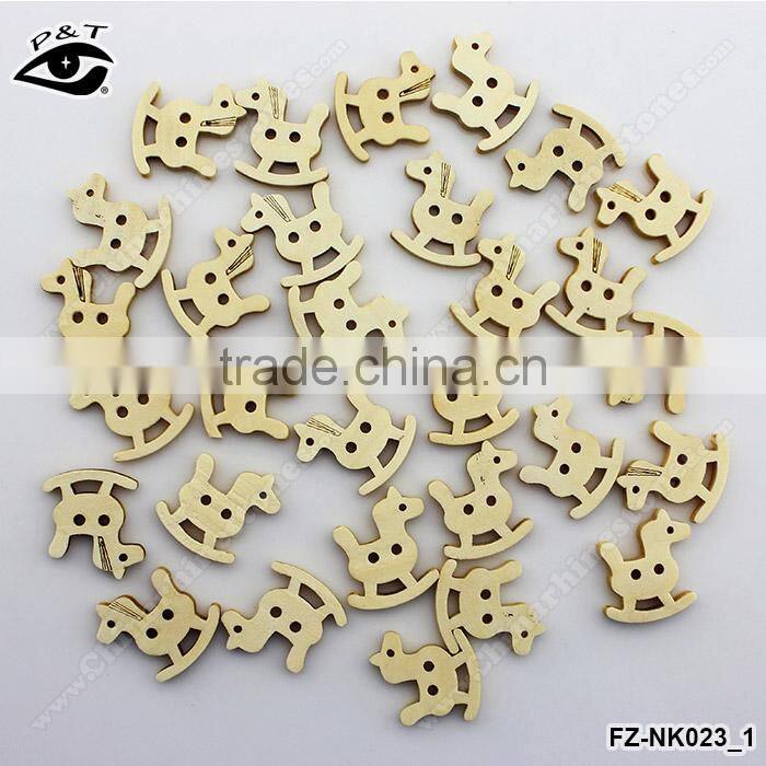 20X22MM Animal Horse Shape Button Wood Buttons for Clothing DIY Sewing Accessories Decorations