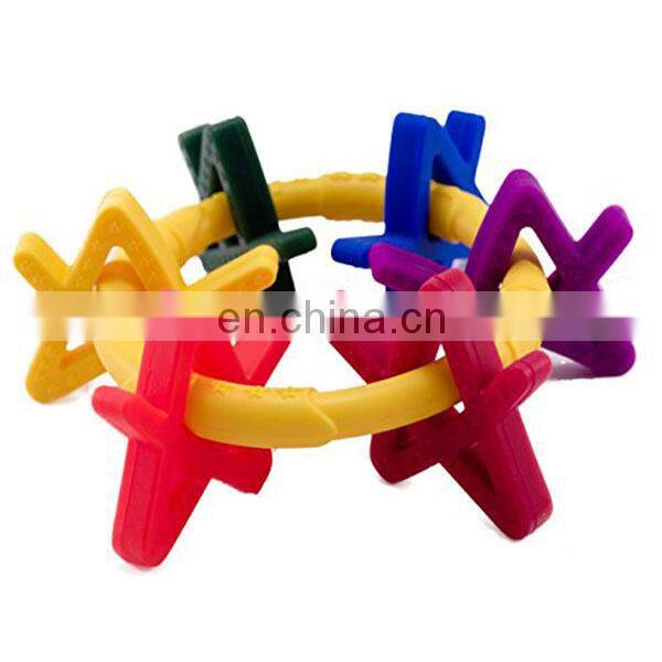 Cute Bear Shape Silicone Baby Teether Baby Pacifier Clip NursIng Toys