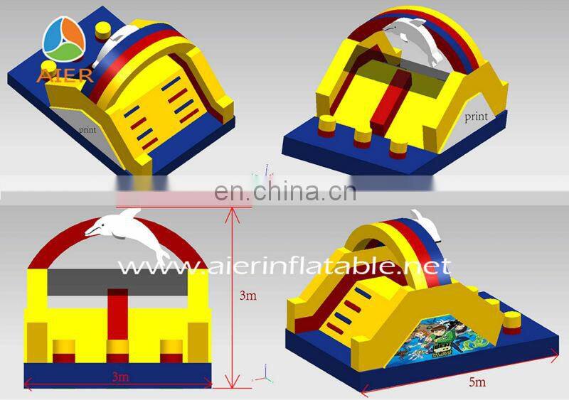 Inflatable floating island water park