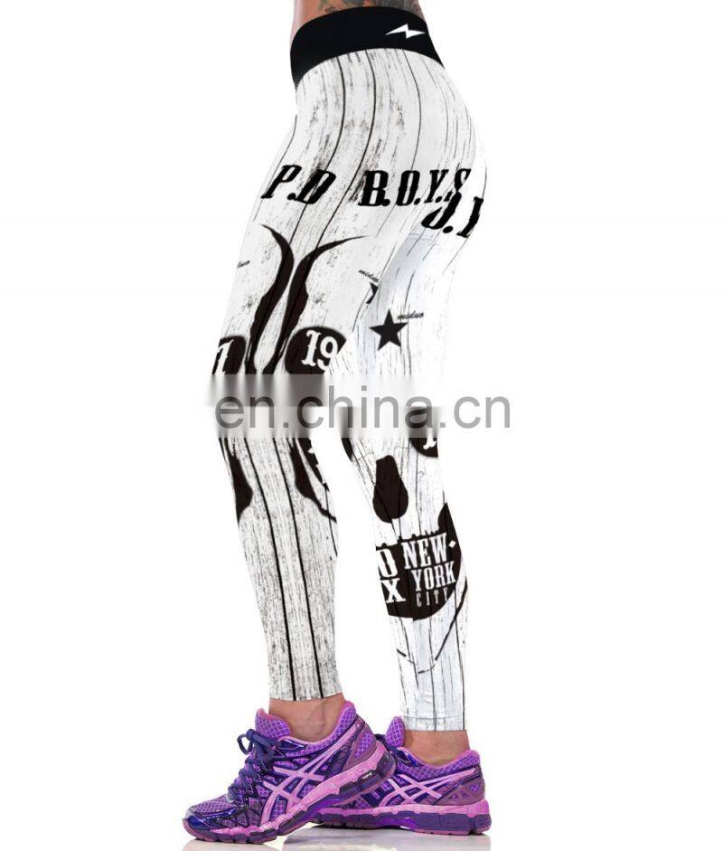 custom design sublimation printed sport fitness yoga leggings for women