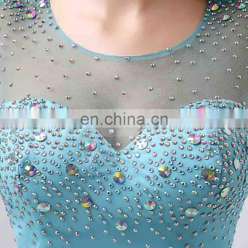 Wholesale Cap Sleeve Open Back Crystal Beaded Short Cocktail Dress Party Dresses AJ032