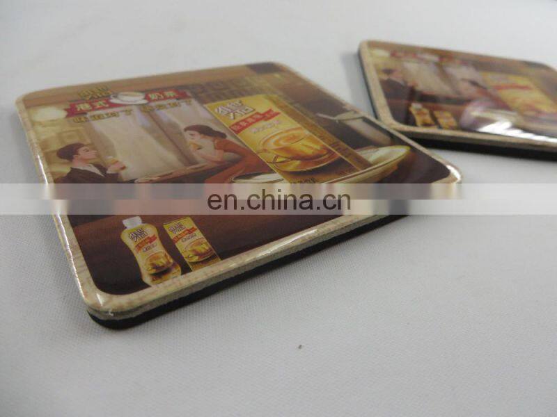 Personalized EVA foam glossy lamination coaster cup pad wholesales