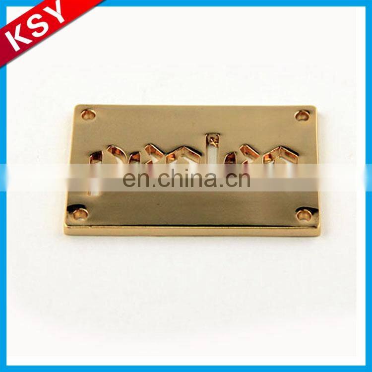 Custom Metal garment clothing labels with engraved logo