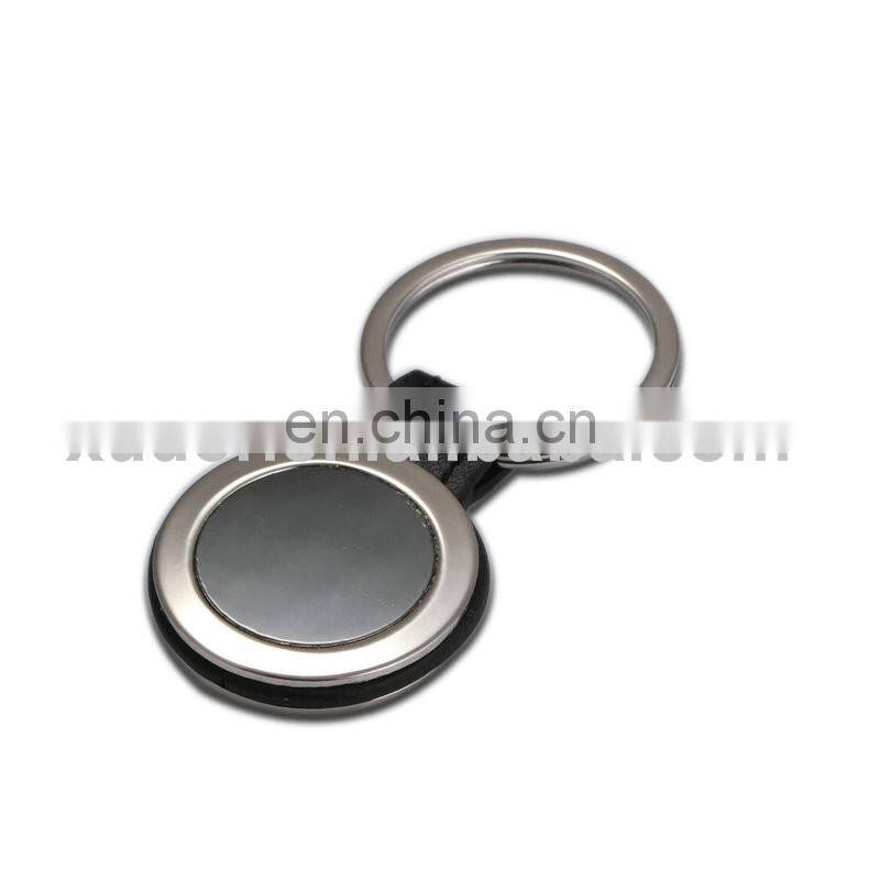 Promotion customized metal round keychain