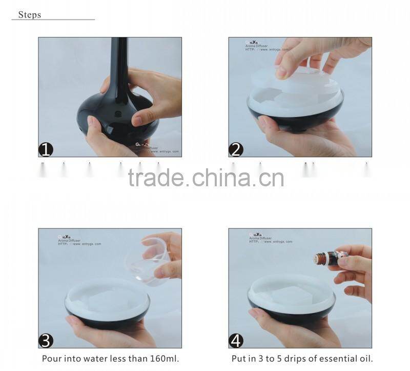 piano black vase shape vessential oil freshener