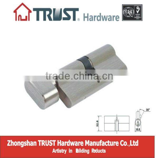 A75SN-T01:Trust 75mm Euro Profile Brass Turn knob mortise lock cylinder