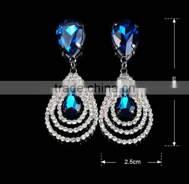 Crystal Rhinestone Earring aretes para Mujer Novia Shinny Luxury with best price Chicas Muchachas