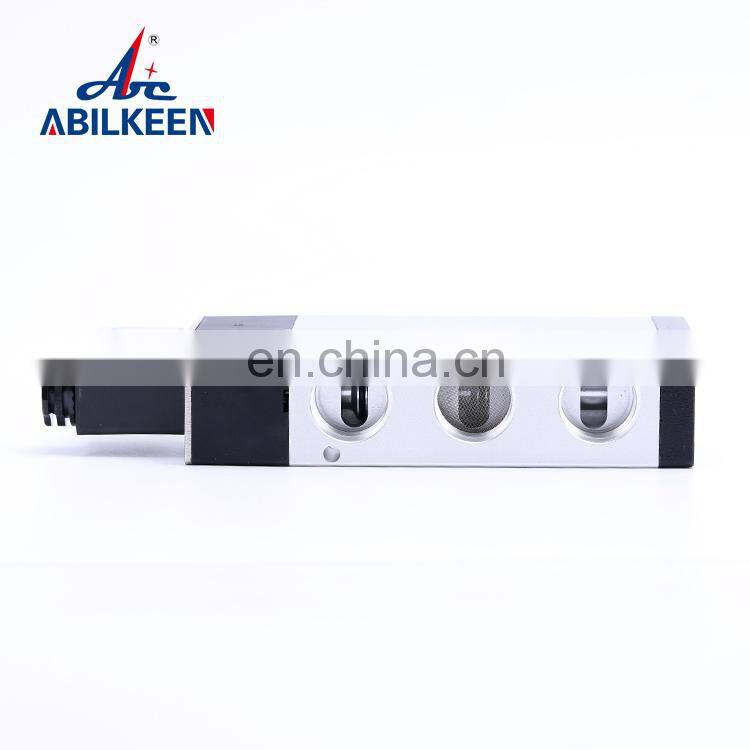 Pneumatic New Black Body 4V Series 5/2 Way Single Coil Solenoid Valve Types AC24V Electric Mechanical Valve