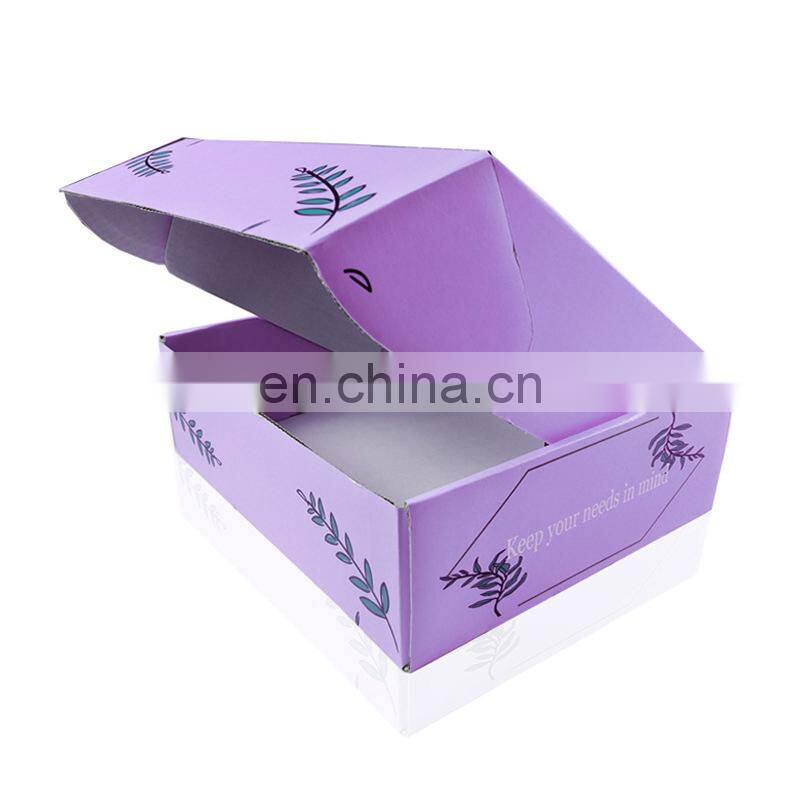 Digital printed corrugated 25x15x10 mailer folding box plain folding carton box custom logo