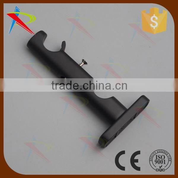 Metal Aluminum alloy Material wooden plated fancy curtain rod brackets