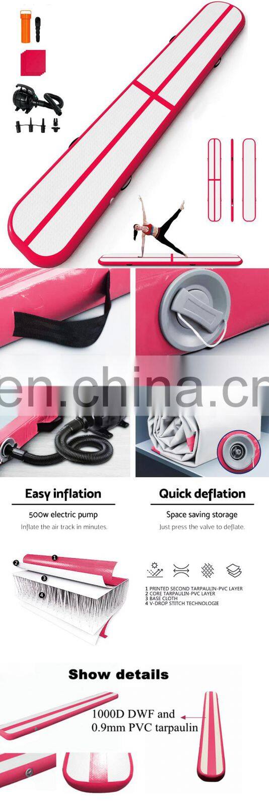 Inflatable Airbeam Yoga Airtrack Landing Mats Gymnastic Balance Bars Air Beam
