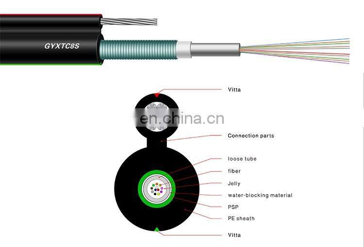 GYXTC8S SM aerial figure 8 cu sufa Fibra Optica Cable With Anatel Certificate