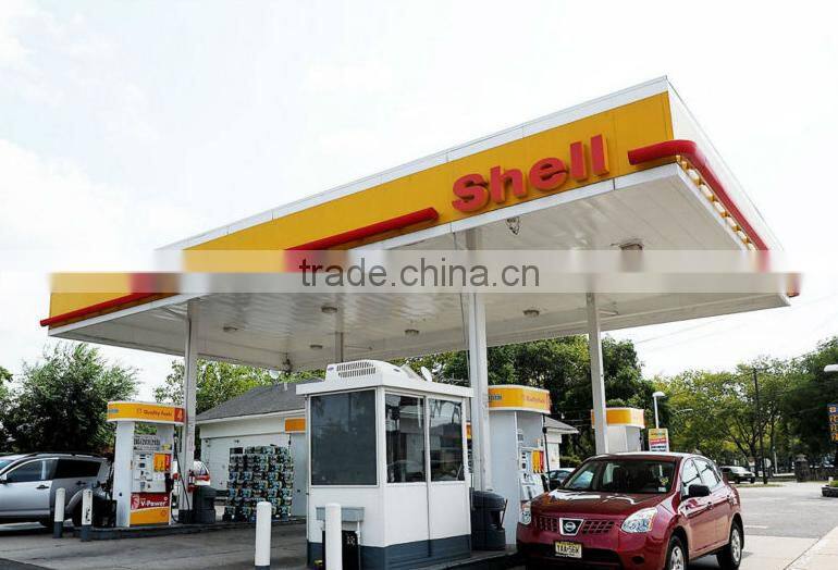 Steel fabrication frame structure gas station canopy