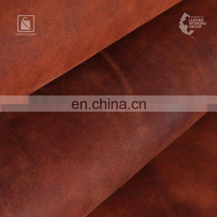 Vegetable Tanned Sustainable Corrected Grain Beautiful Drum Stuffed Buffalo Genuine Leather