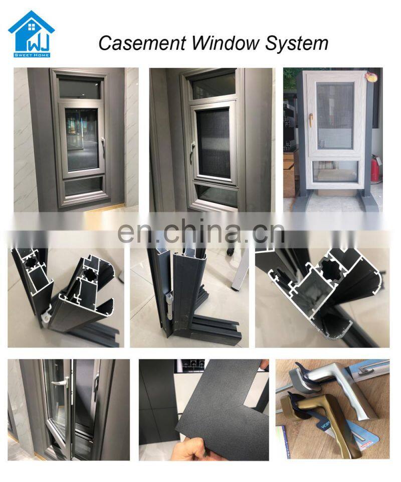 Aluminium Windows with Safety Lock for Windows and Good Aluminium Windows Price Weijia construction