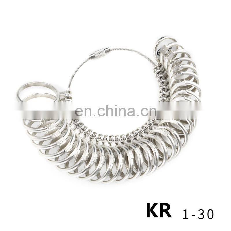 EU/JP/KR/UK/US Useful Standard Jewelry Measuring Tool Rings Size Metal Finger Ring Sizer Measure Gauge