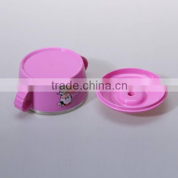 colorful stainless steel bowl with landles and lid
