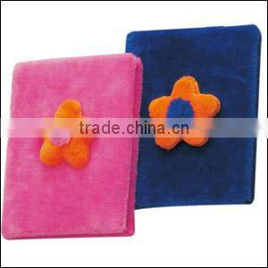 2015 new customized Lint Covered Notebook with Button