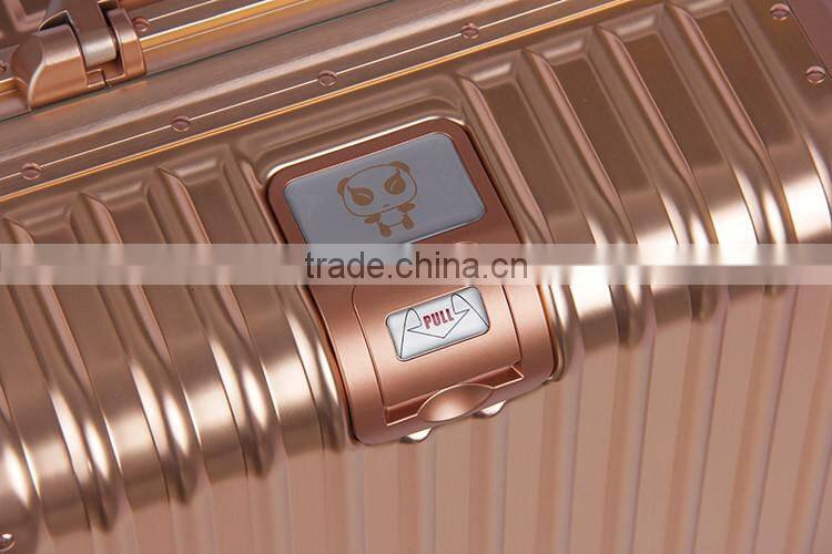 CE Approved professional aluminum magnesium case rose gold trolley case