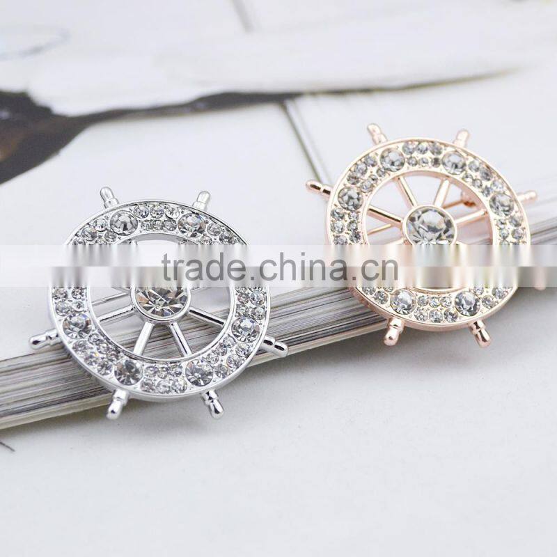 Fashion Jewelry Brooch Vintage Ship Wheel Brooch The Leader Personality Brooch