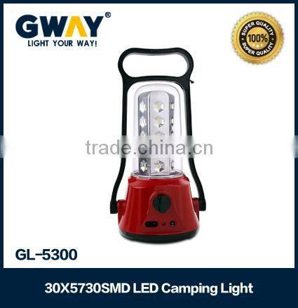30SMD led Camping lantern 4V2500mAH sealed lead-acid battery handle