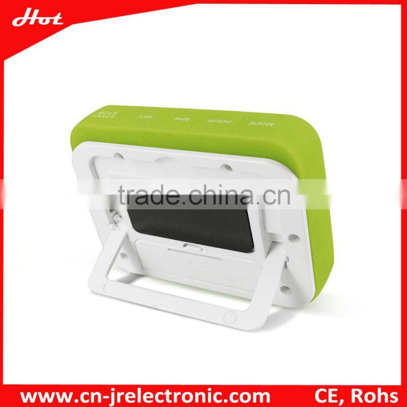 Lowest Price High Quality silicon band 4 colors selectable LCD Alarm Digital Desk Clock count down/count up clock