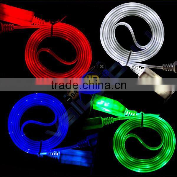 Hot! LED micro usb cable with led light led usb cable For Samsung