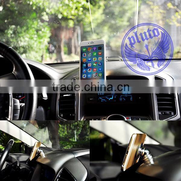 Magnetic Car Mount stainless steel Metal anti-slip stand cell phone holder
