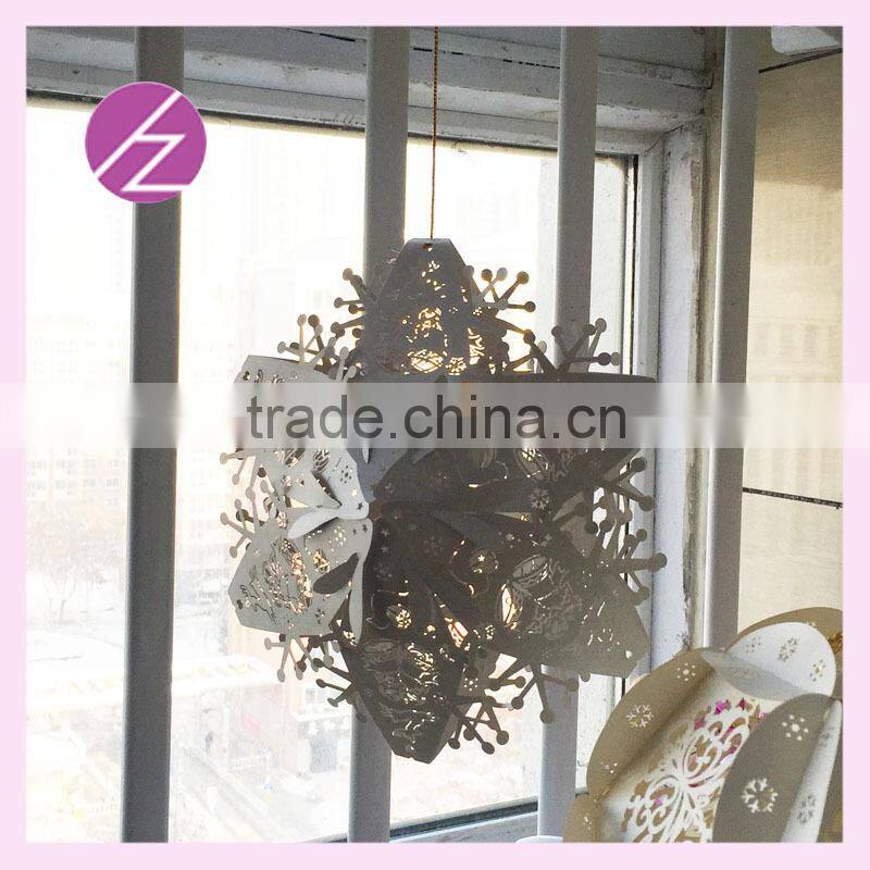 The Latest design paper crafts Laser cut paper lantern with unique pattern and assorted colours DG-1