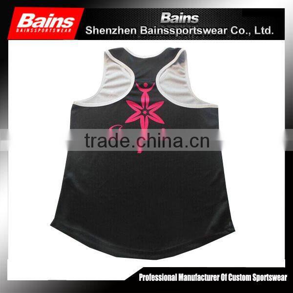 Curve bottom sports singlets,black singlets for mens,custom printed singlets