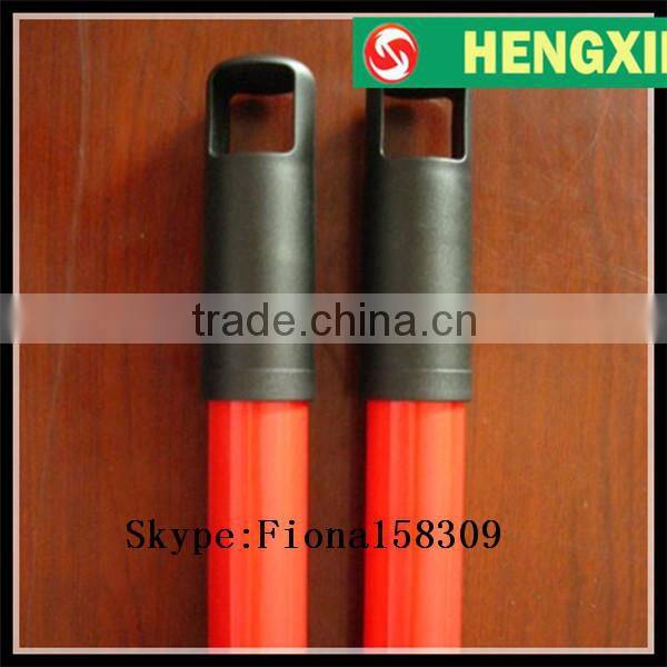 plastic coated metal broom handle with italian screw