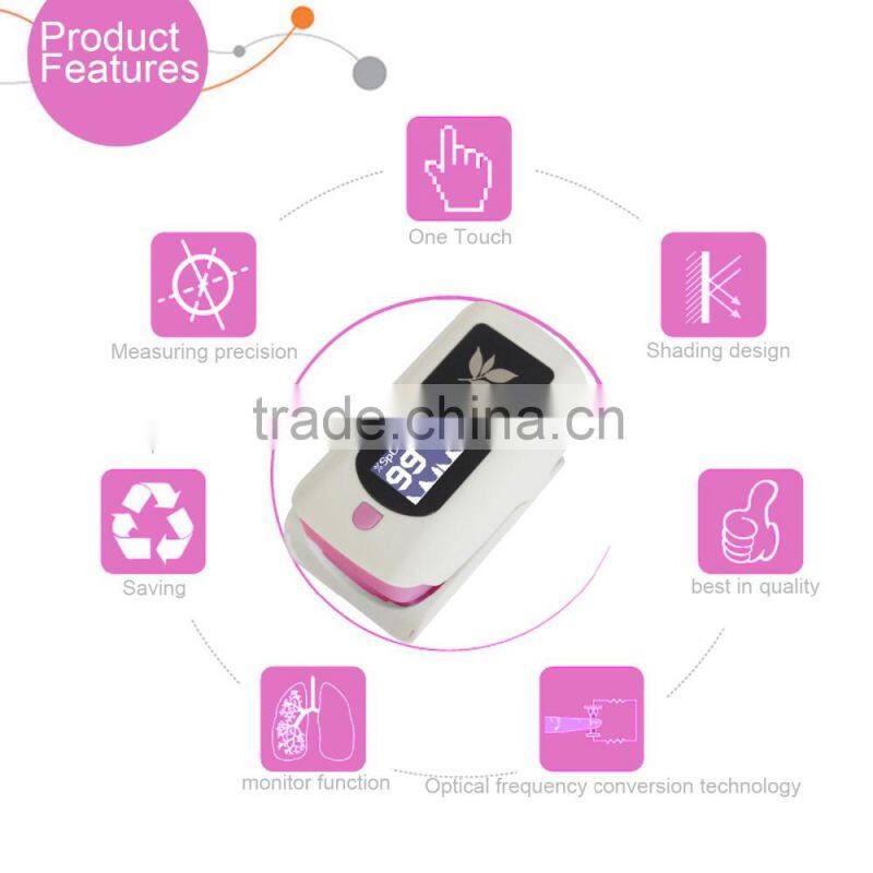2016 New Product Finger Spo2 Monitor, Plastic Blood-Oxygen Test, Electronic OLED Display Fingertip Pulse Oximeter