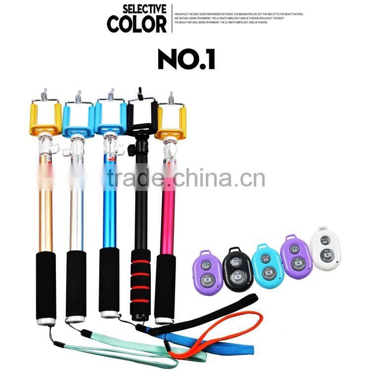 Bluetooth Monopod,colorful wireless monopod bluetooth selfie stick,Handheld Monopod Selfie Stick
