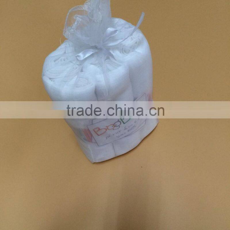hot packing 6pcs/bag 75*75cm 100% cotton wight baby diaper