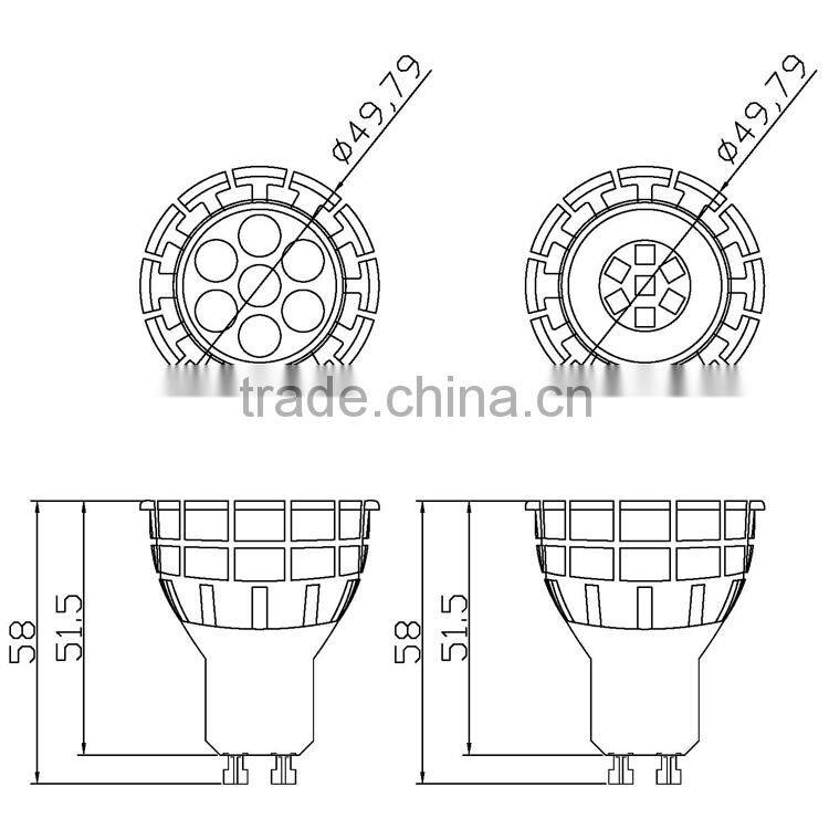 gu10 led 5.8W 560LM CRI95/85 CE SAA approved led lighting