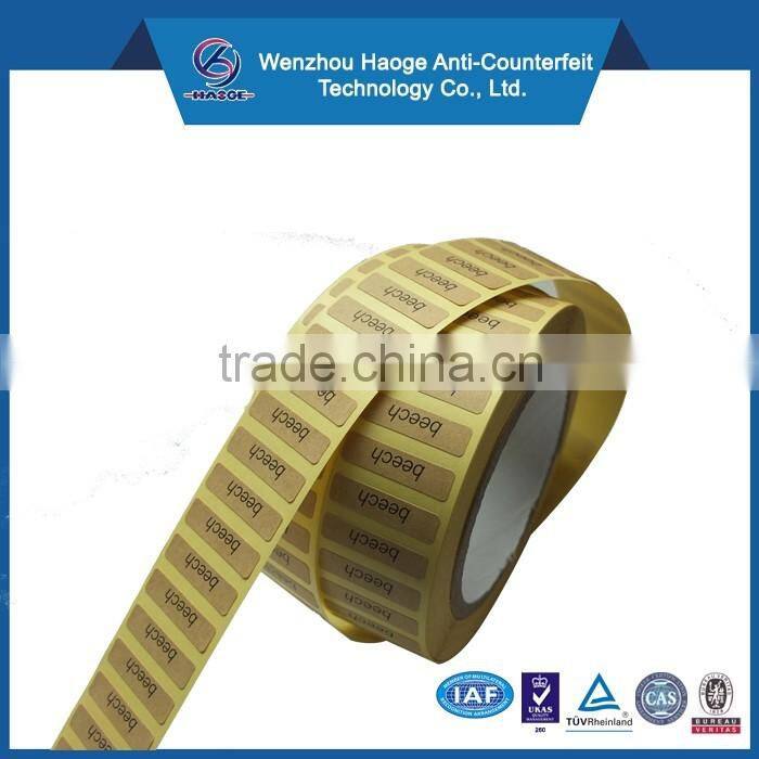 Kraft paper label sticker,perfume label sticker,product label sticker