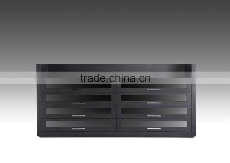 New design wooden dining room sideboard modern wooden black living room cabinet