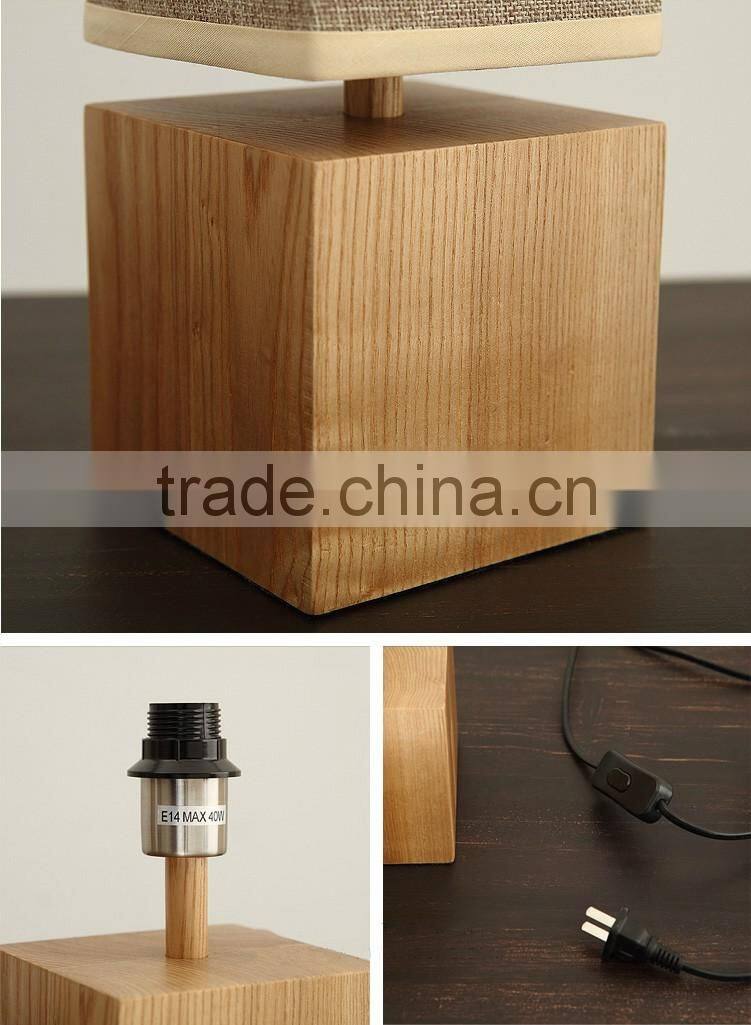 Guzhen table lamp bedside table light wood table lamp