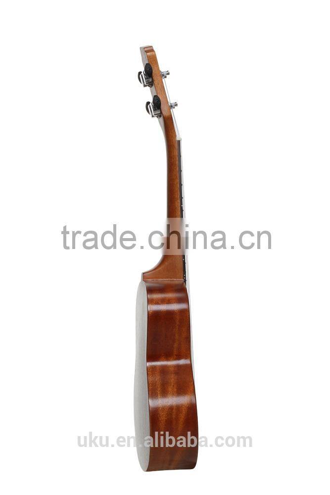 UKU wholesale 21" engraving lovely Soprano wooden ukulele with ukulele case bag