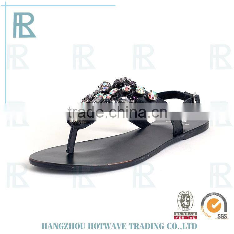 Summer New Designs Fancy Ladies Flat Sandals