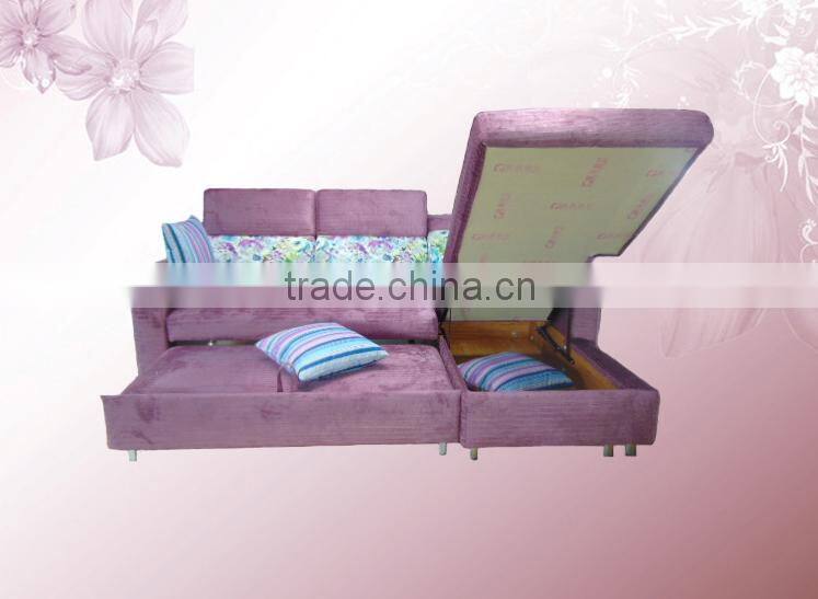 S4903 Ogahome Modern Corner Sofa bed Function And Storage Function