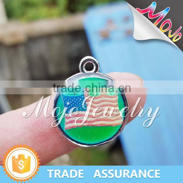 2016 New Fashions Trends UV Printed U.S. Flag Mood Charms Cheap