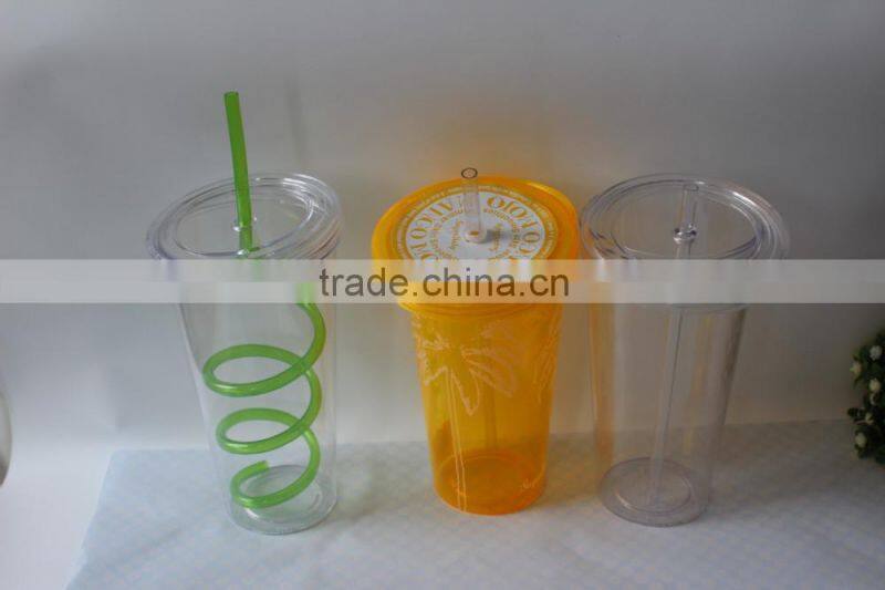 yongkang Fresh design Double wall plastic starbucks promotional mug