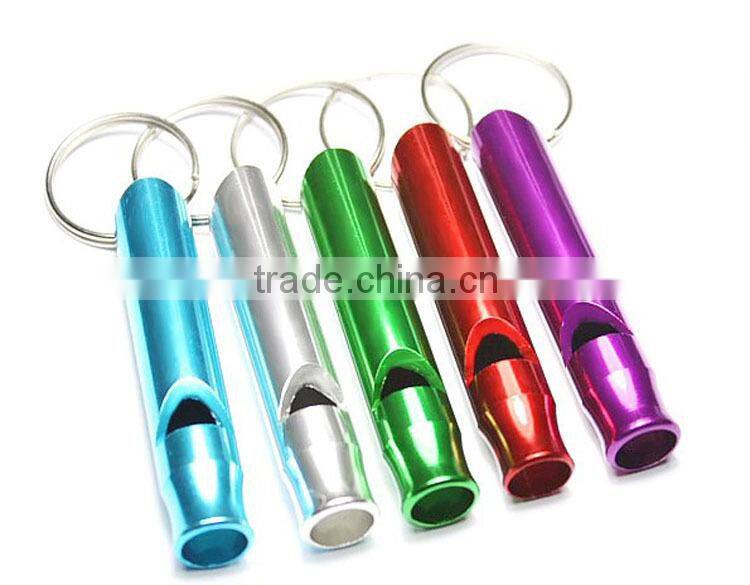 outdoor camping high DB survival emergency whistle with keyring